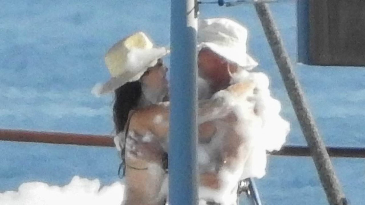 EXCLUSIVE: Lauren Sanchez and Jeff Bezos' scantily clad foam party