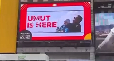 İmamoğlu için Times Meydanı'nda “Umut” mesajı