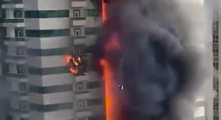 Inferno rips through 67-storey Dubai skyscraper with 4,000 residents