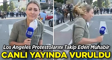 Los Angeles Protestolarını Takip Eden Muhabir Canlı Yayında Vuruldu