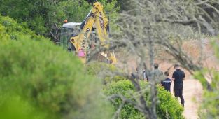 Madeleine McCann detectives begin digging with excavator