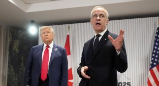 Moment Trump is cut off by Canada's Mark Carney shows power struggle