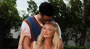 NBA star's girlfriend caught in heated exchange with rival fans