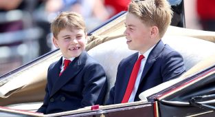 Prince Louis steals the show in animated display during RAF flypast