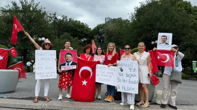 New York’ta Ekrem İmamoğlu ve tutuklu isimler için protesto