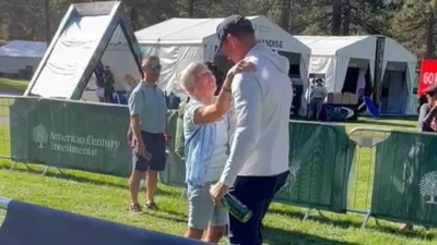 Aaron Rodgers reunited with his 'grandma' at Lake Tahoe tournament