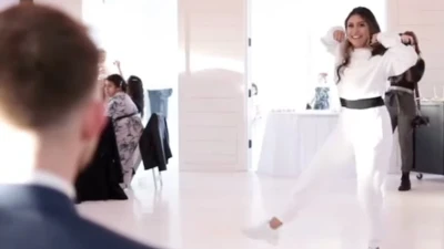 Bride mercilessly mocked over wedding day surprise for her husband