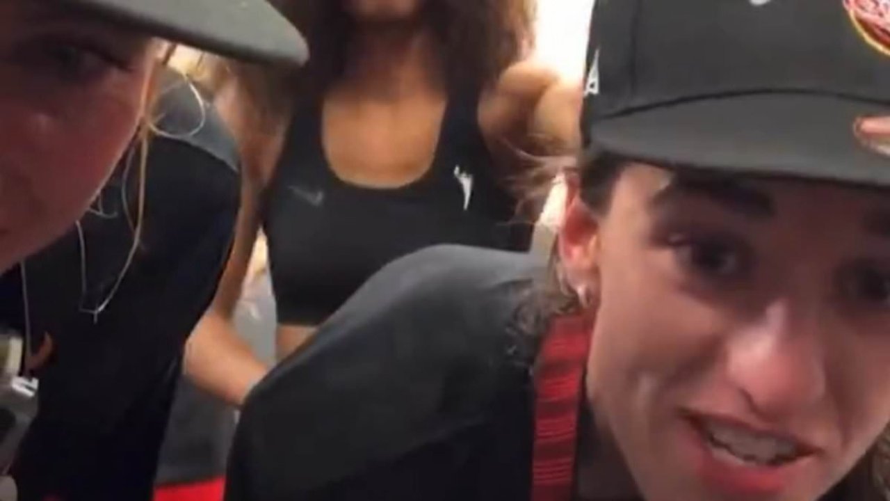 Caitlin Clark is shocked as teammate performs lewd sexual act on her