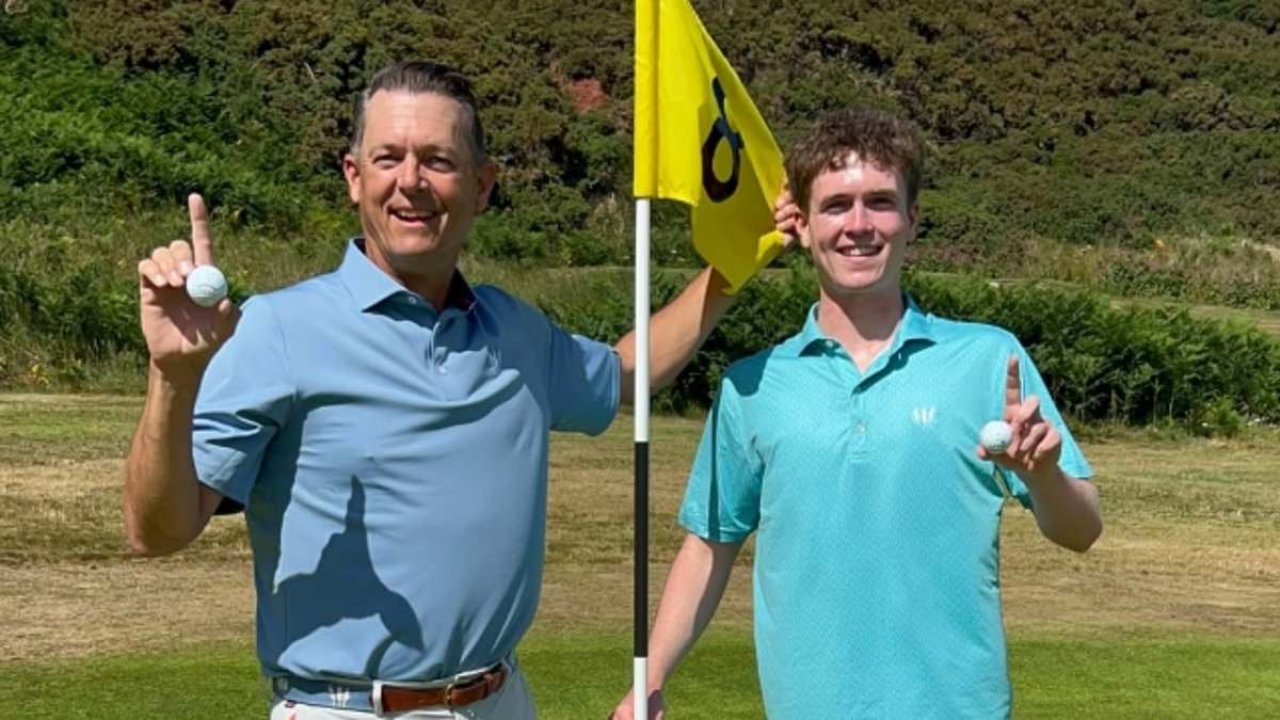 Dad and son defy odds of 17 million to one in insane golf feat