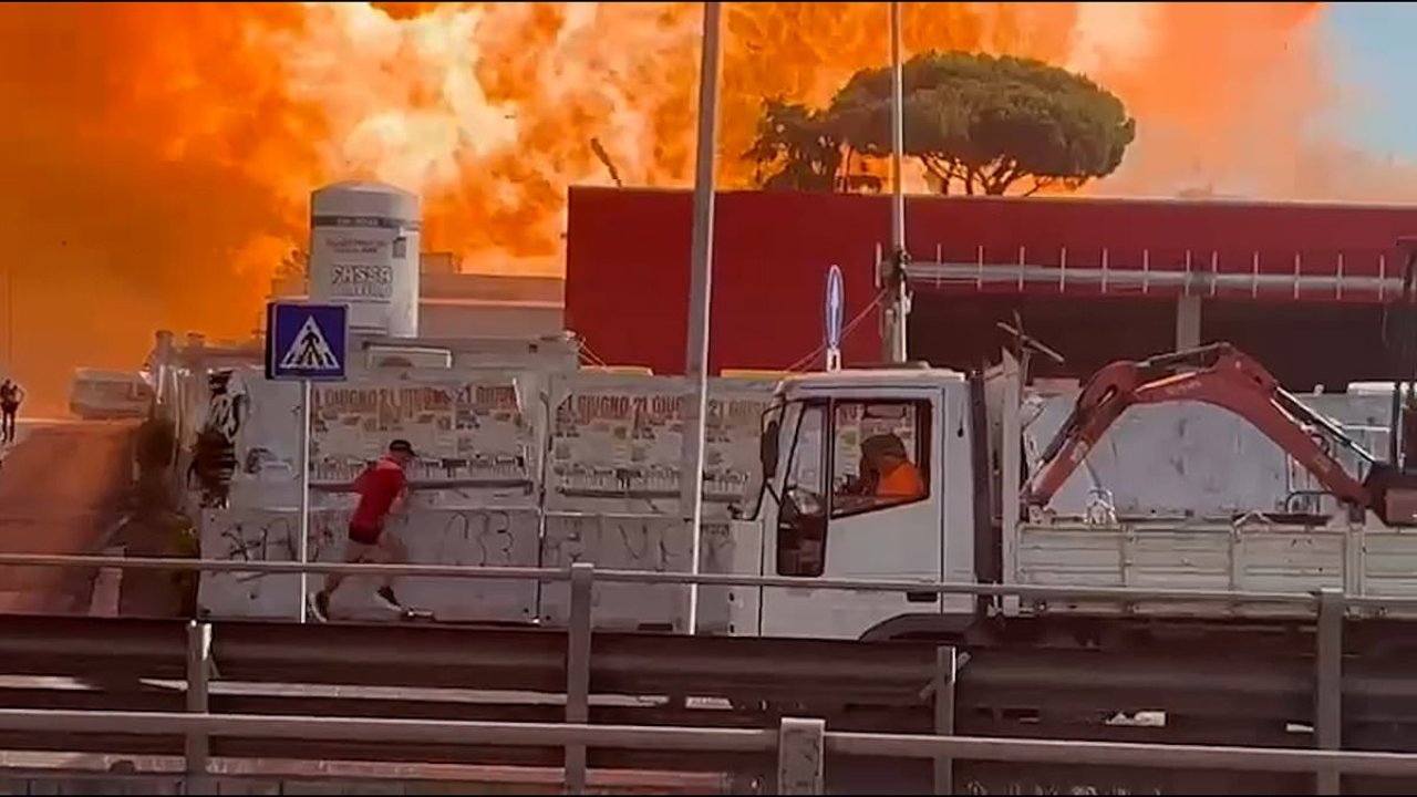 Dozens injured in huge explosion at petrol station in Rome