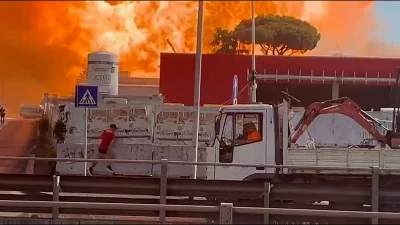Dozens injured in huge explosion at petrol station in Rome