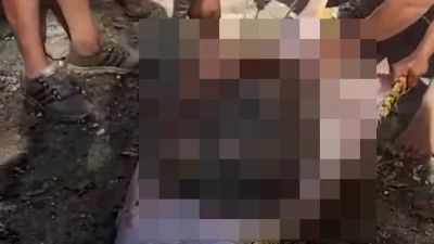 Gruesome moment man is found dead inside a 28ft python in Indonesia