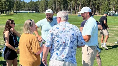 Jason and Travis Kelce touch down in Tahoe for celebrity golf event