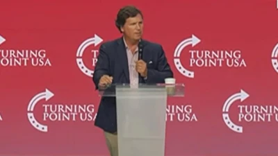 Liberals fawn as Tucker Carlson rips Trump