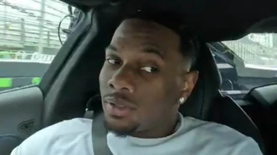 Malik Nabers is frightened during interview with Dale Earnhardt Jr.
