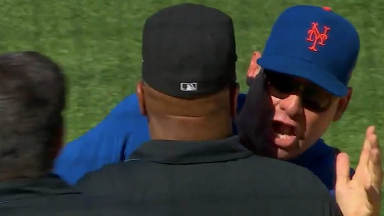 Moment furious Mets manager ERUPTS at MLB officials
