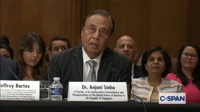 Moment Trump's odd pick for Singapore ambassador flubs simple query