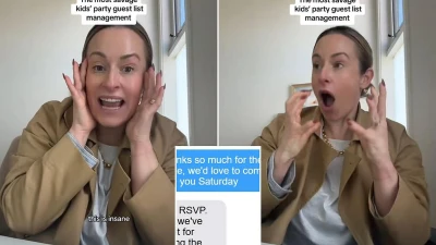 Mum stunned by 'savage' text after RSVPing to five-year-old's birthday