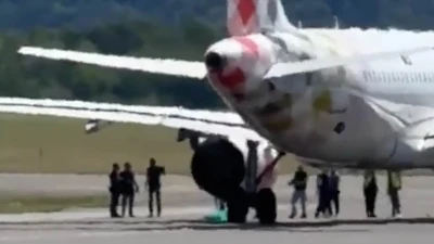 Passengers horror as man 'killed himself by jumping into jet engine'
