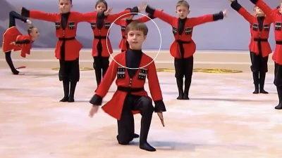'Putin's secret ten-year-old son with gymnast lover' is seen on stage