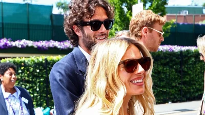 Sienna Miller joins glamorous Katherine Jenkins at Wimbledon