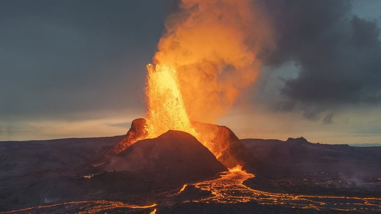 Tourists and residents evacuated as volcano erupts on Iceland