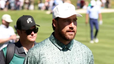 Travis and Jason Kelce tee off at tournament amid Taylor Swift rumors