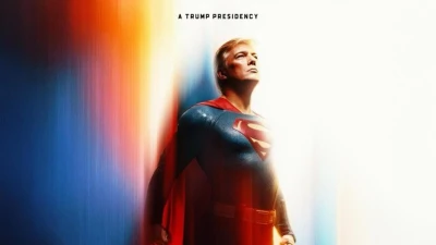 Trump is turned into Superman in modified movie poster