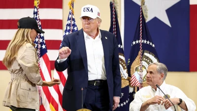 Trump lashes out at 'evil' CBS journalist asking about flood warnings