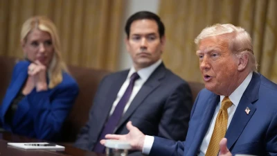 Trump lashes out at reporter over question about Jeffrey Epstein