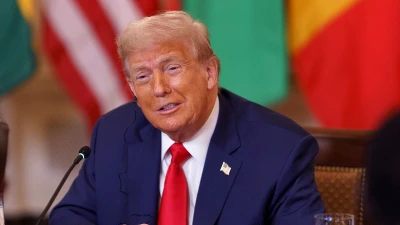 VERY awkward moment Donald Trump praises Liberian president's English