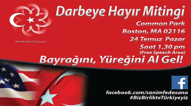 ABD'de Darbeye Hayır Mitingi