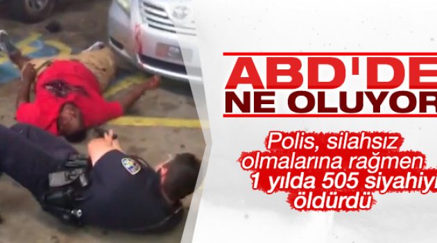 Amerikan Polisi 1 Yılda 505 Siyahı Öldürdü
