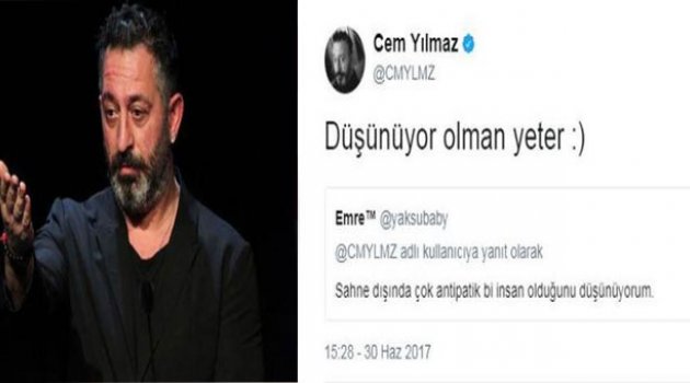 Cem Yılmaz'ın eleştiriye verdiği cevap olay oldu