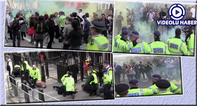 Londra’da Protestoculara Polis Müdahalesi