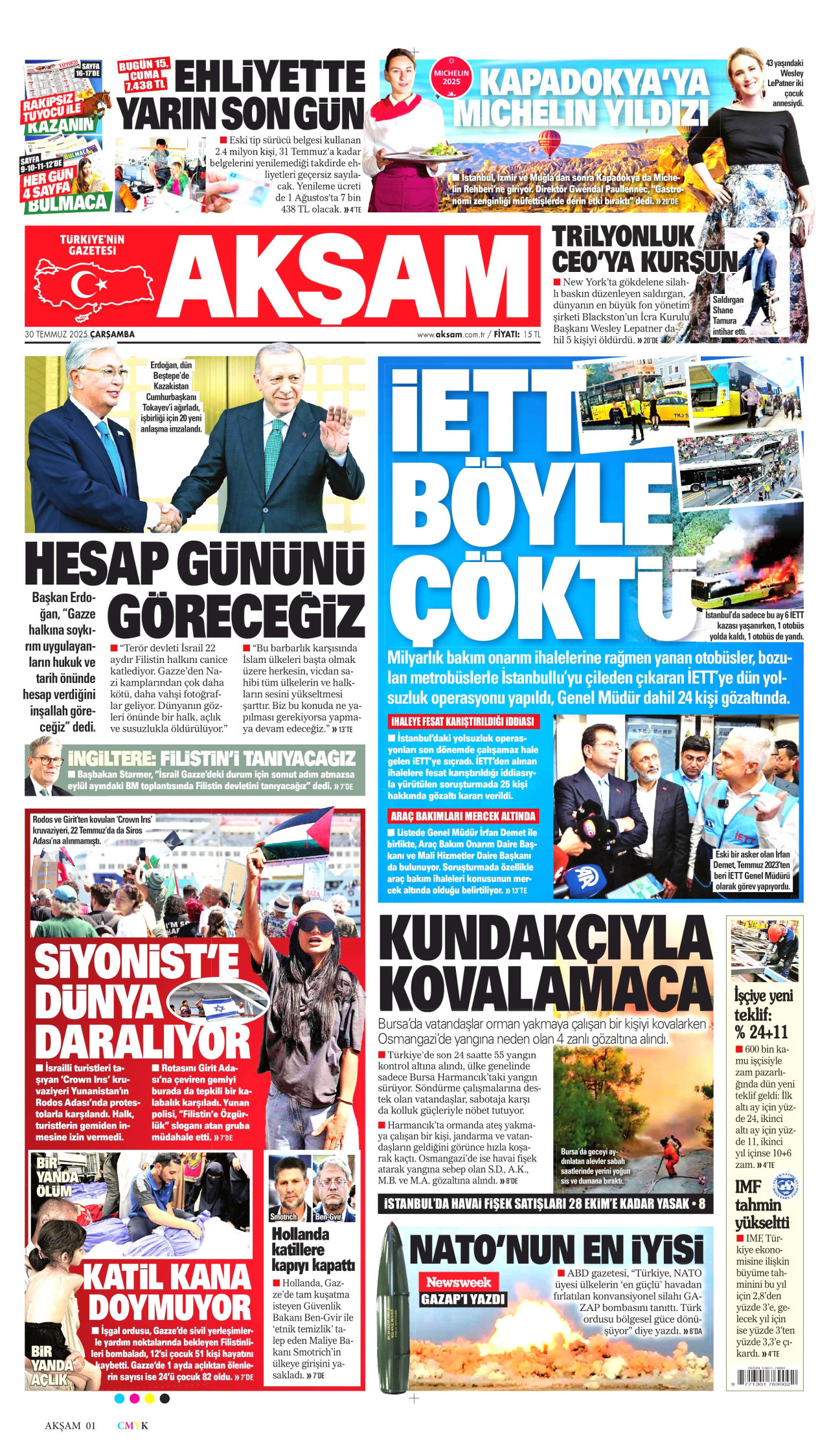 AKŞAM Gazete Manşeti
