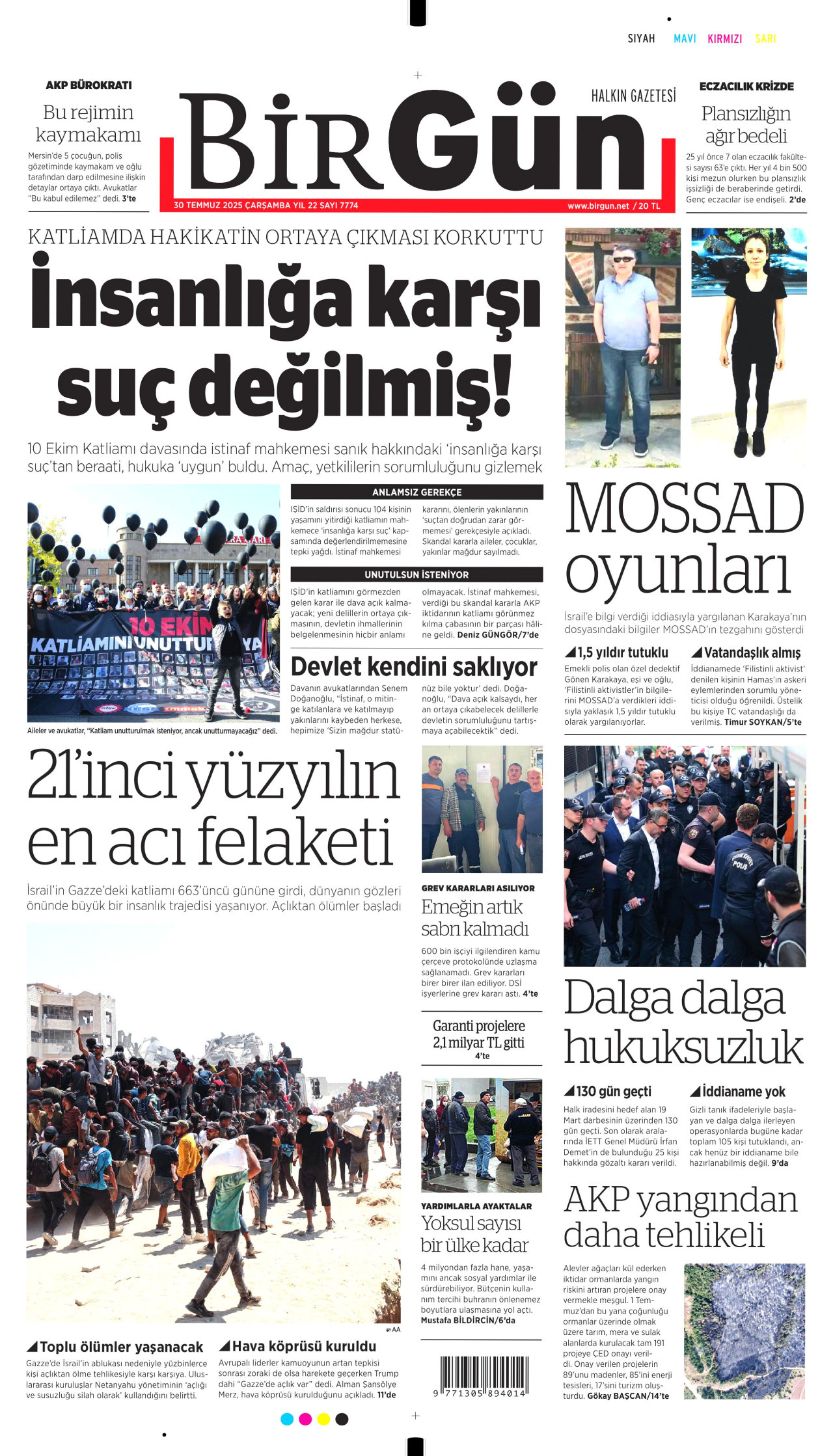 BİRGÜN Gazete Manşeti