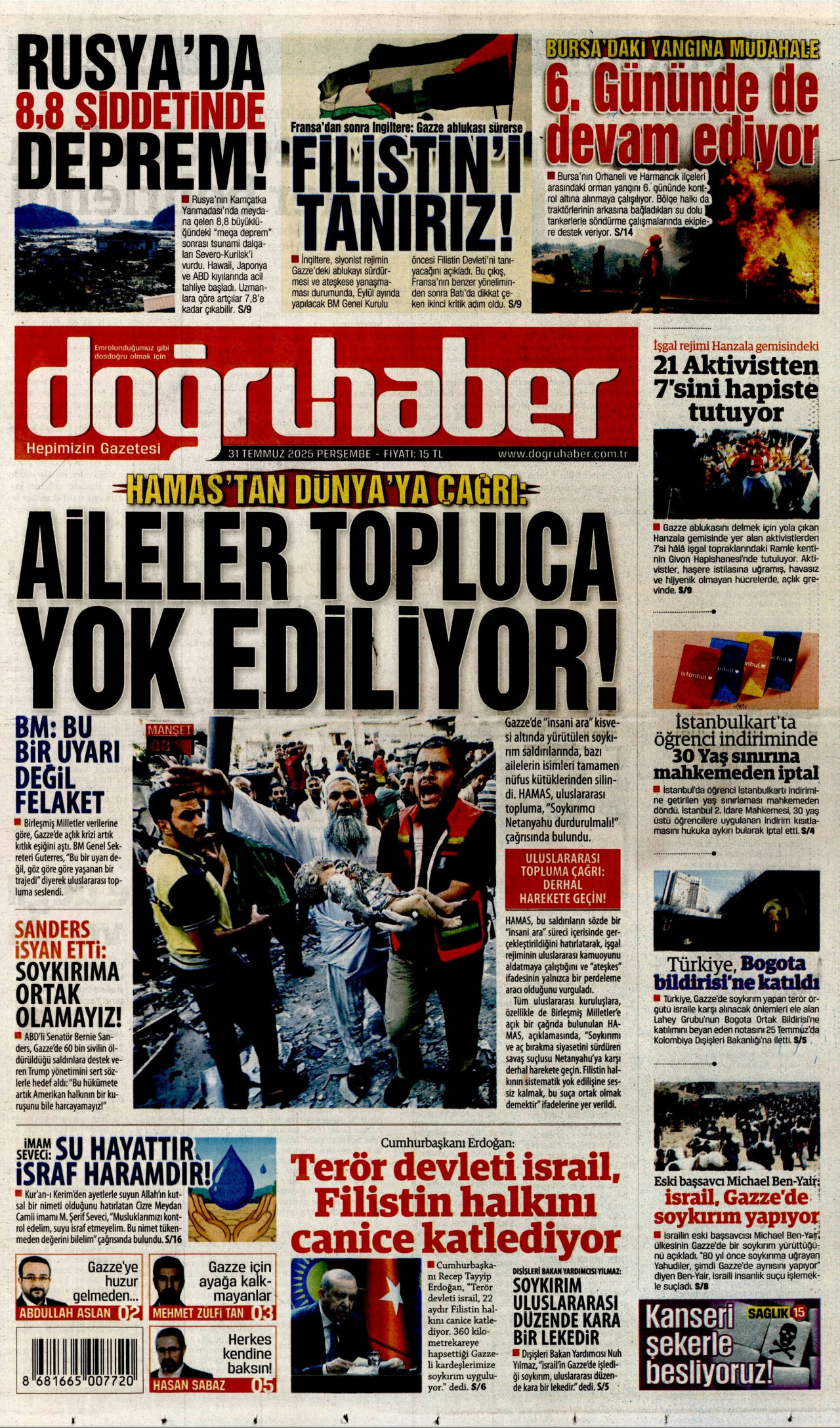 DOĞRU HABER Gazete Manşeti