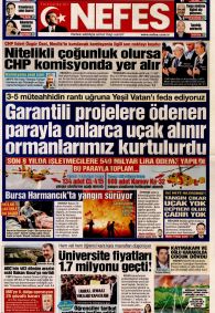 NEFES Gazete Manşeti