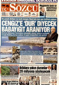 SÖZCÜ Gazete Manşeti