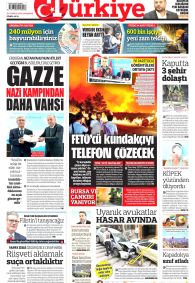 TÜRKİYE GAZETESİ Gazete Manşeti
