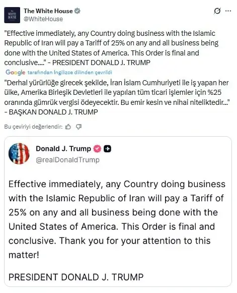 Trump’tan İran’a yeni yaptırım hamlesi