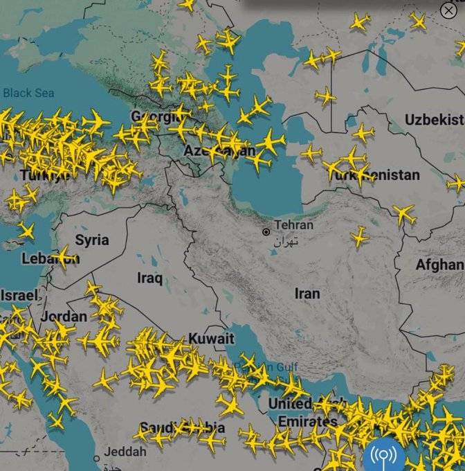 İran hava sahası kapandı