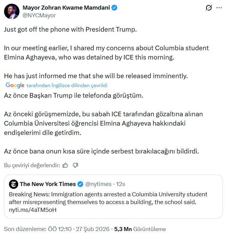 New York’ta tartışmalı ICE gözaltısı