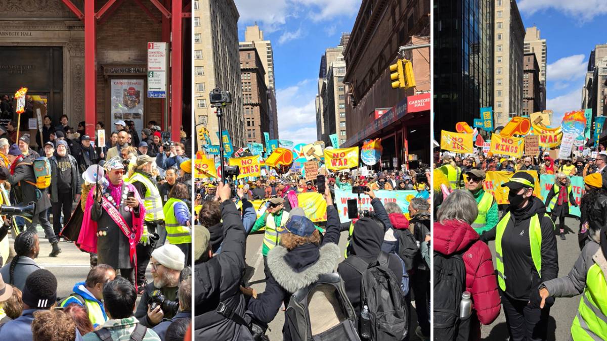 New York’ta protesto dalgası: “Savaşa, Krala ve ICE’a hayır” yürüyüşü