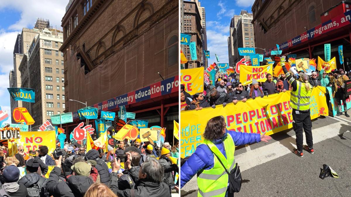 New York’ta protesto dalgası: “Savaşa, Krala ve ICE’a hayır” yürüyüşü