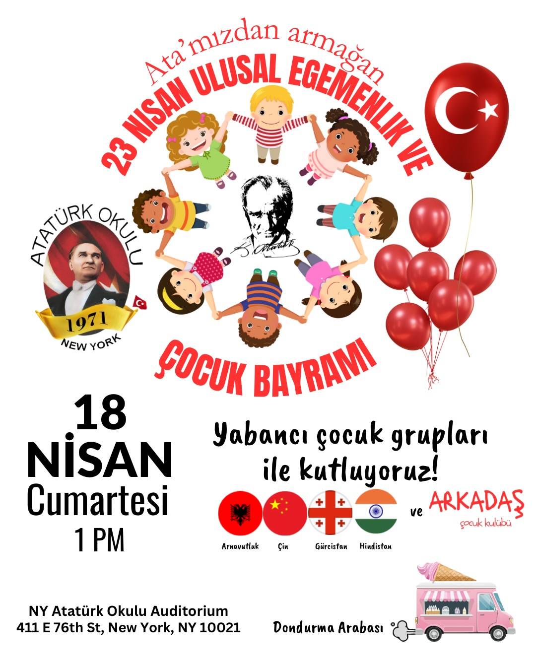 NY Atatürk Okulu’nda 23 Nisan coşkusu yaşanacak