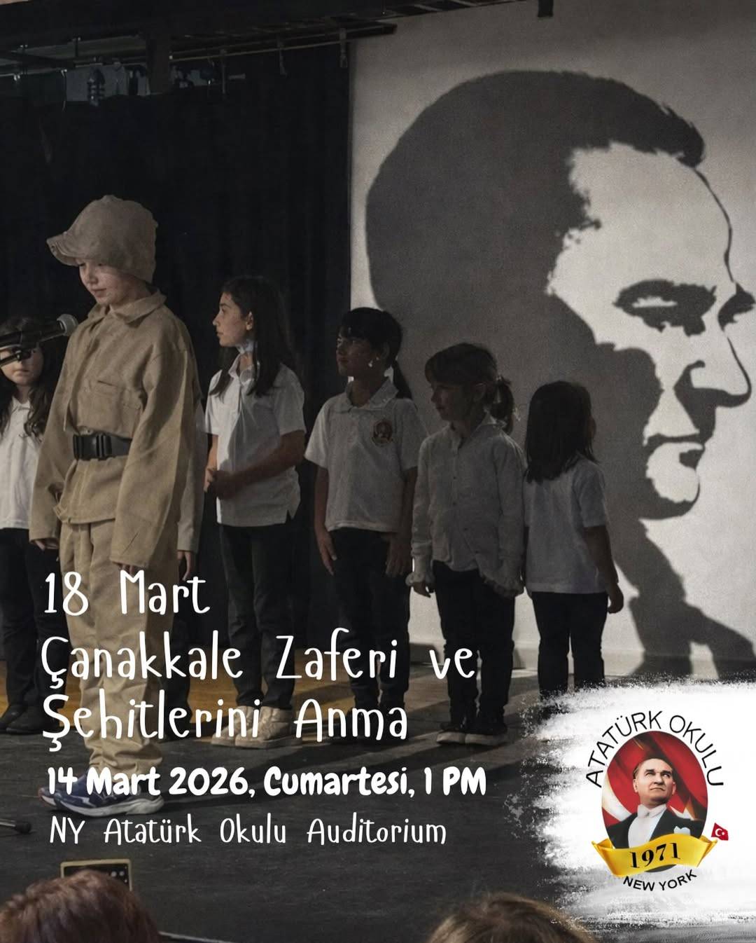 Çanakkale zaferi NY Atatürk Okulu’nda anılacak