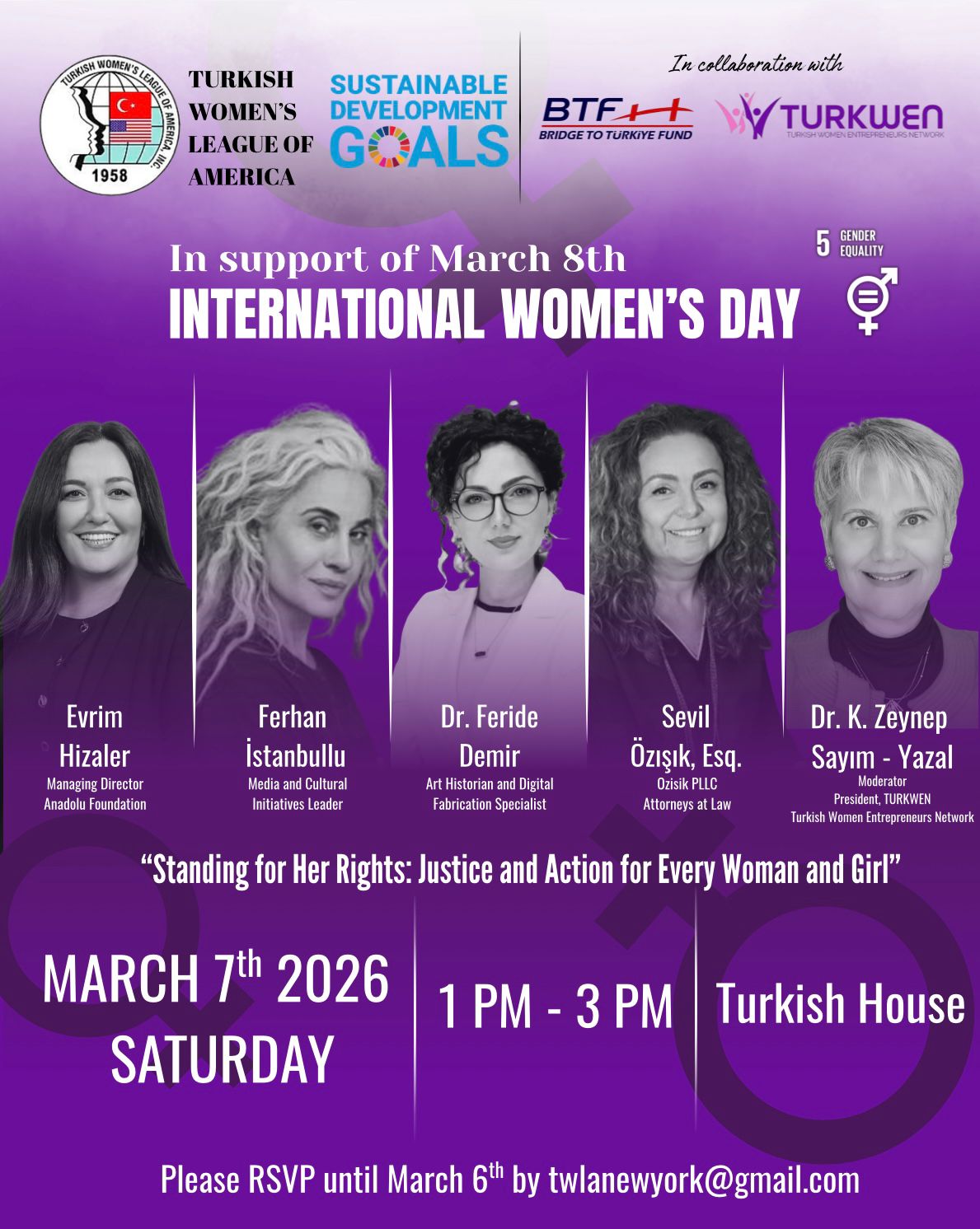Amerika Türk Kadınlar Birliği’nden 8 Mart’a özel etkinlik
